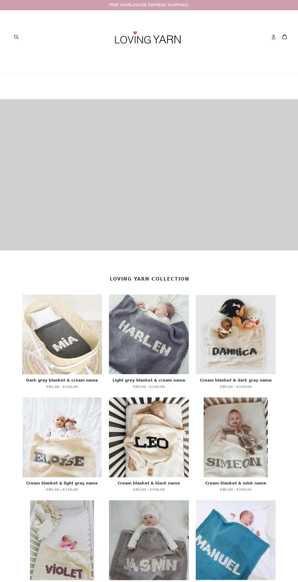 lovingyarn.com — Shopify storefront screenshot