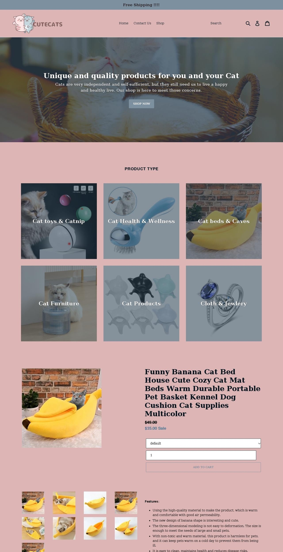 lovingyourcat.com shopify website screenshot