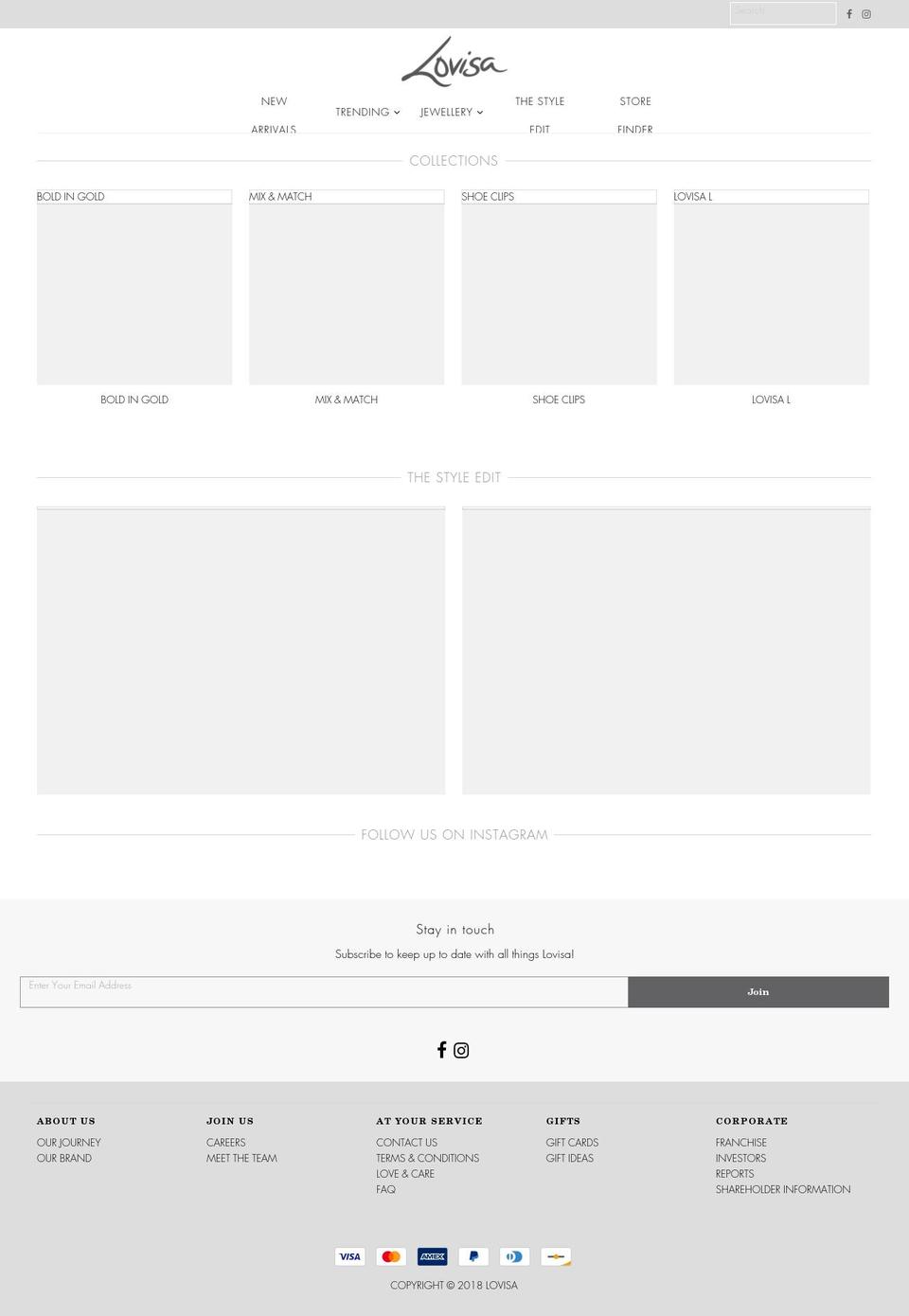 lovisa.com shopify website screenshot