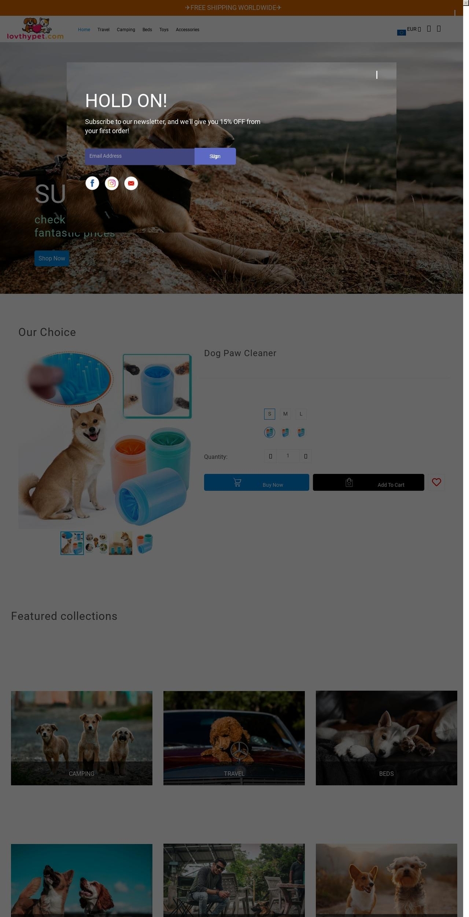 lovthypet.com shopify website screenshot