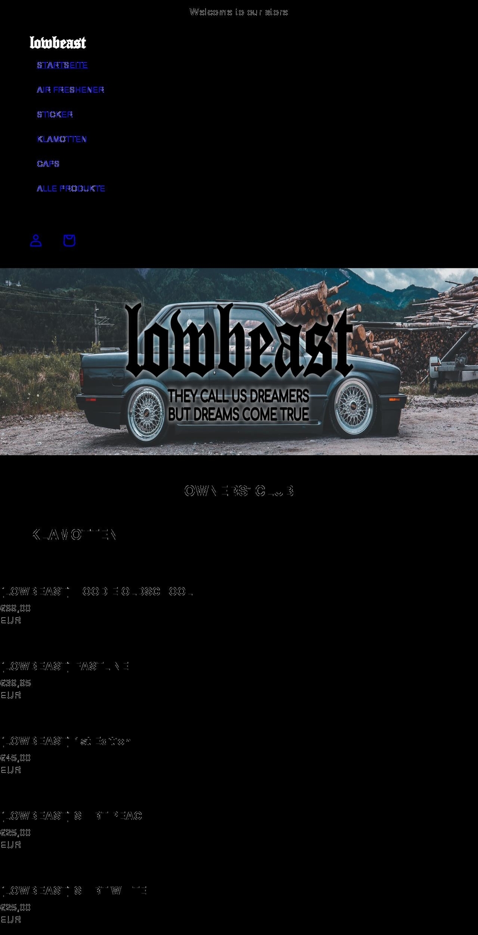 lowbeast.com shopify website screenshot