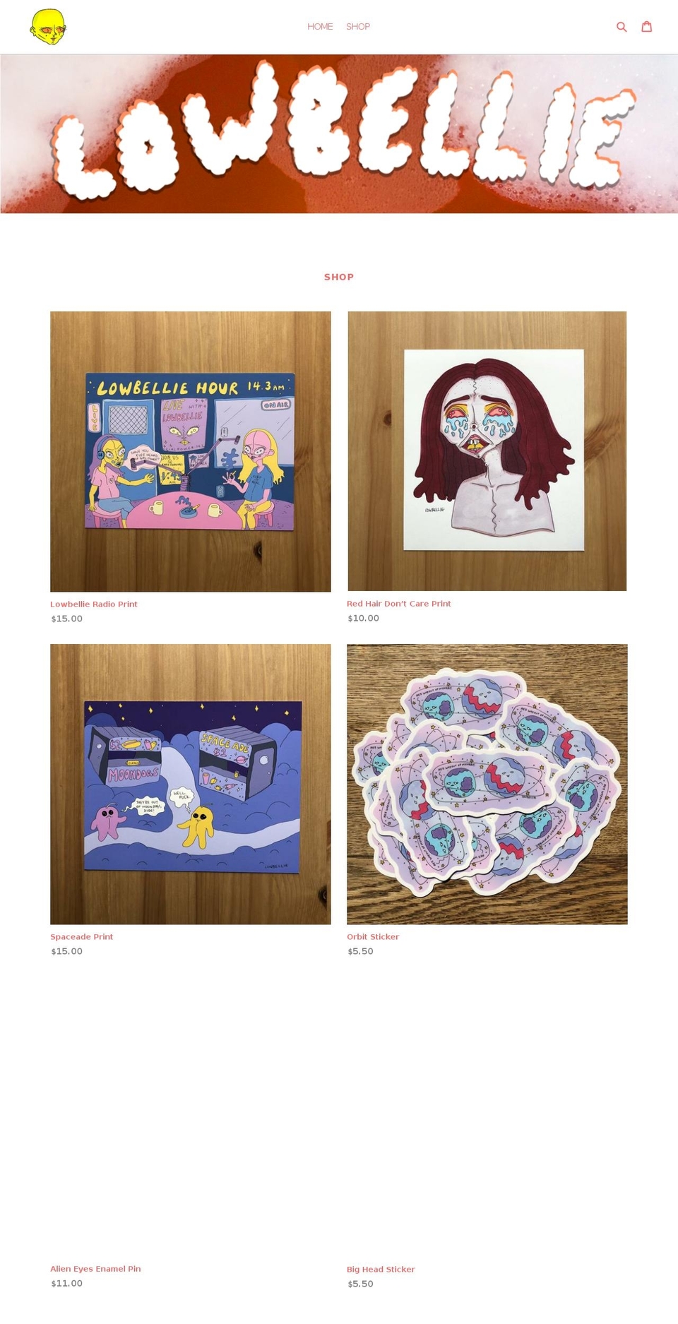lowbellie.com — Shopify storefront screenshot