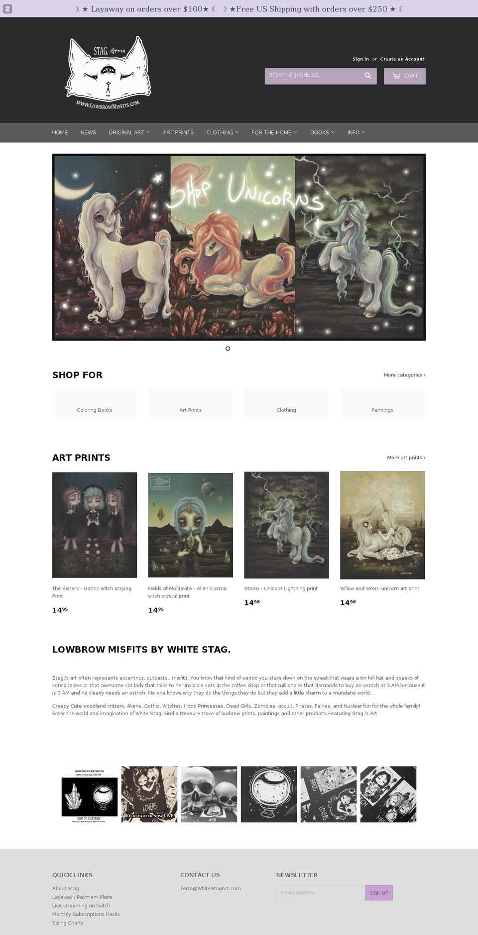 lowbrowmisfits.com shopify website screenshot
