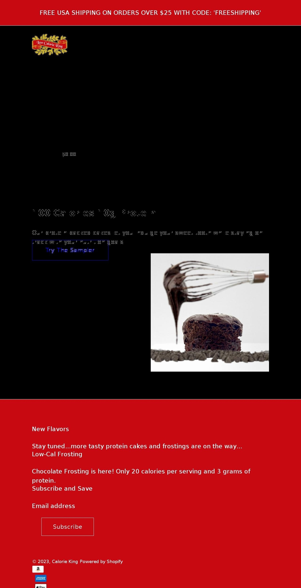 lowcalorieking.com shopify website screenshot