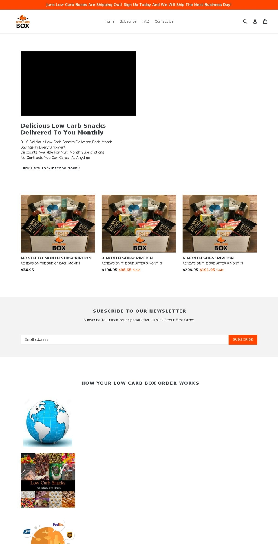 lowcarbbox.com — Shopify storefront screenshot