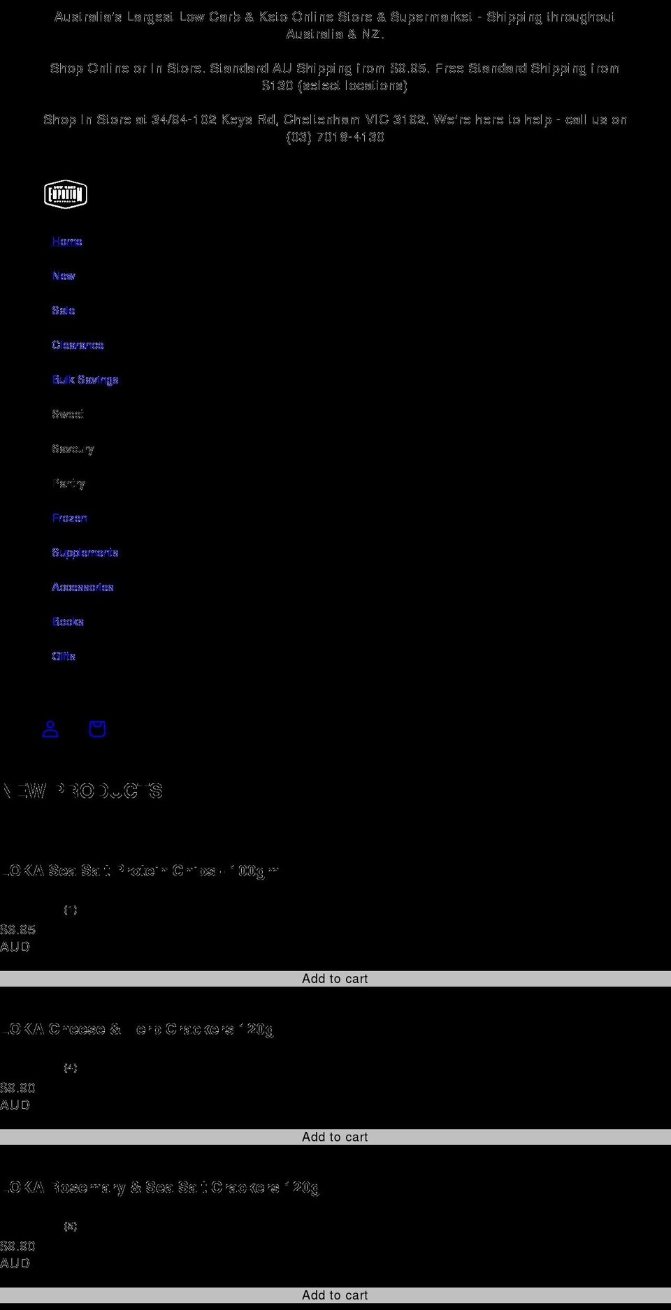 lowcarbemporium.com — Shopify storefront screenshot