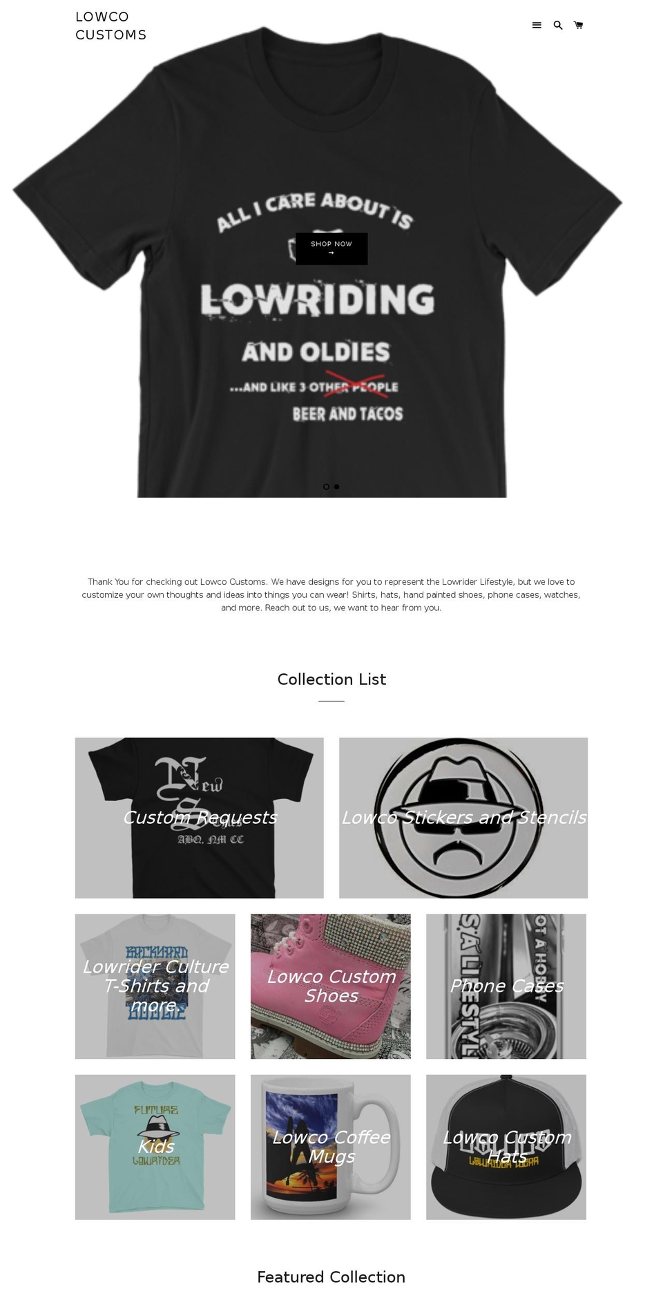 lowcopro.com — Shopify storefront screenshot
