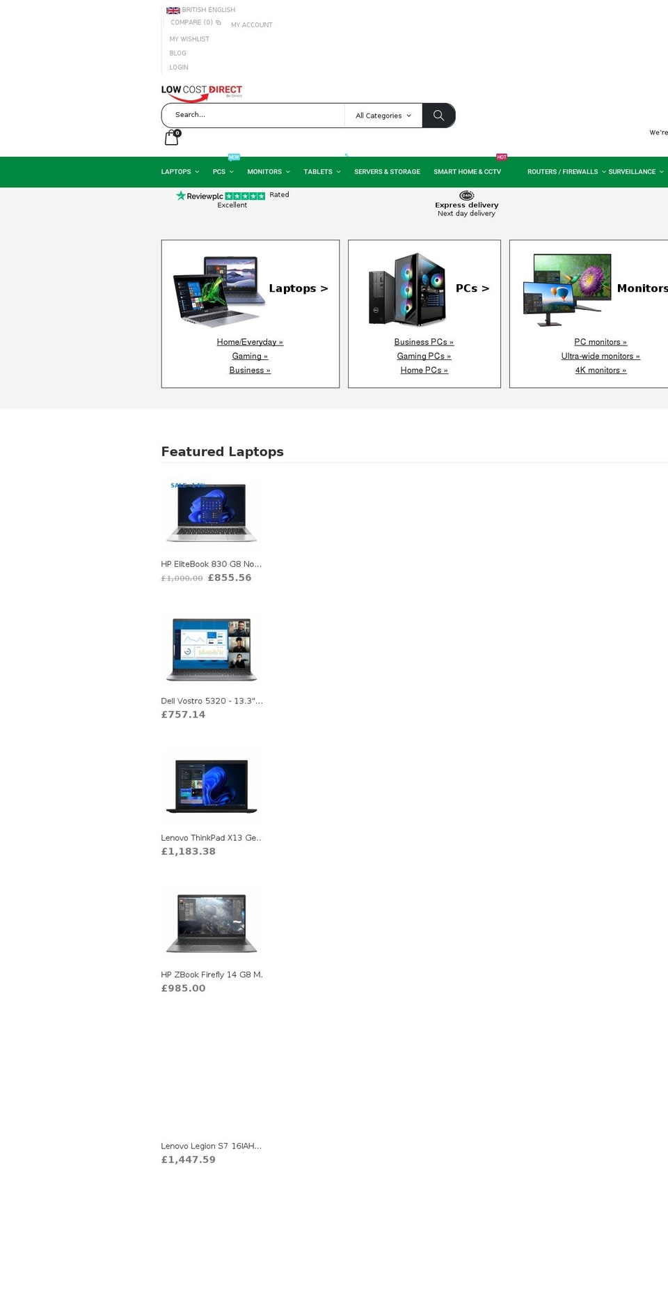 lowcostdirect.com shopify website screenshot