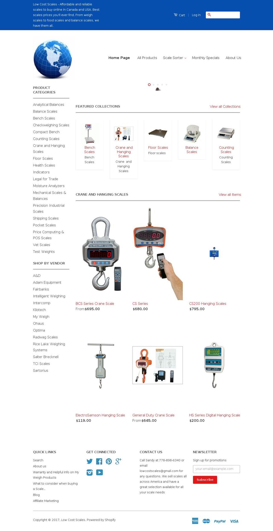 lowcostscales.com shopify website screenshot