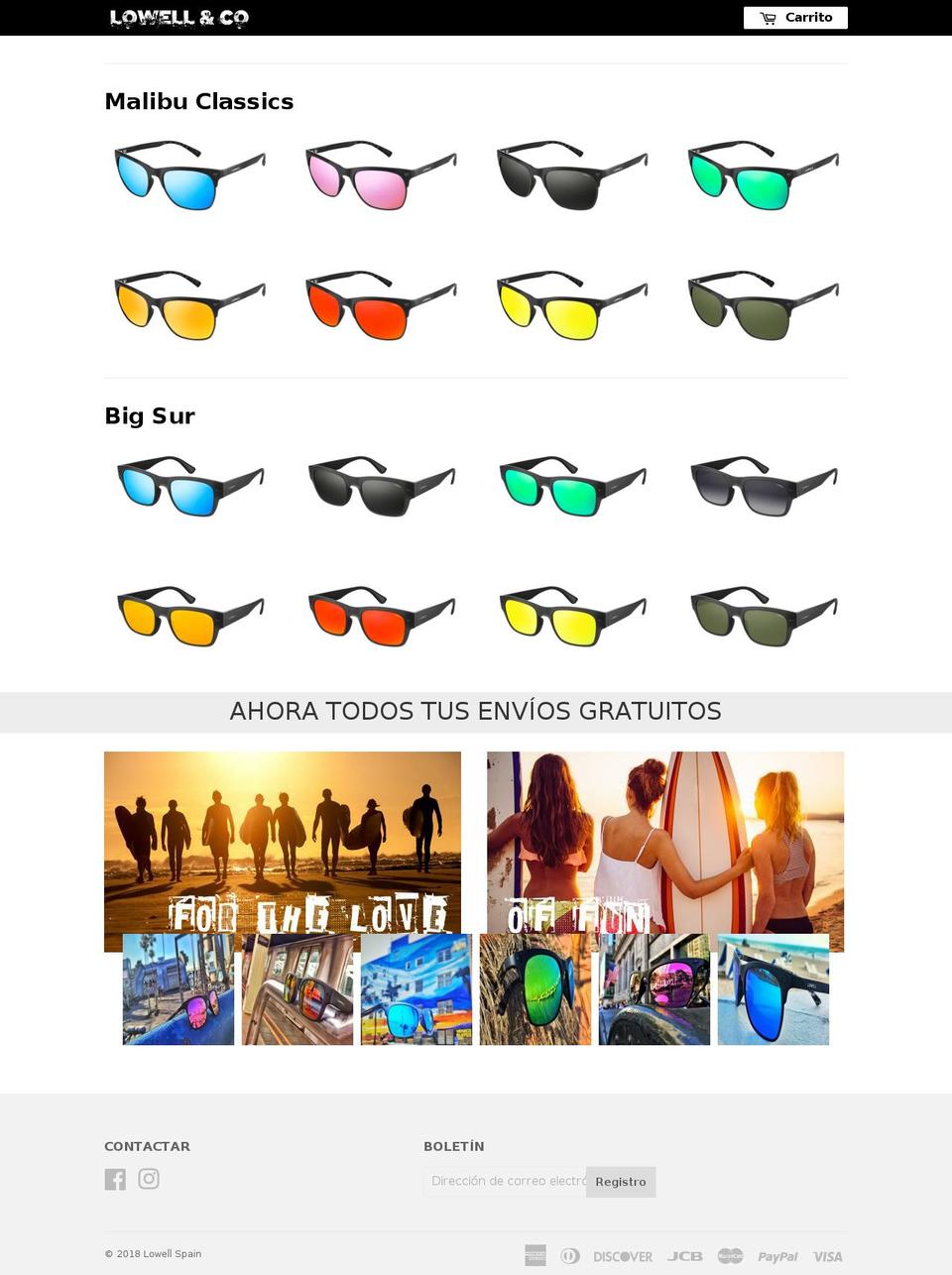 lowell.surf shopify website screenshot