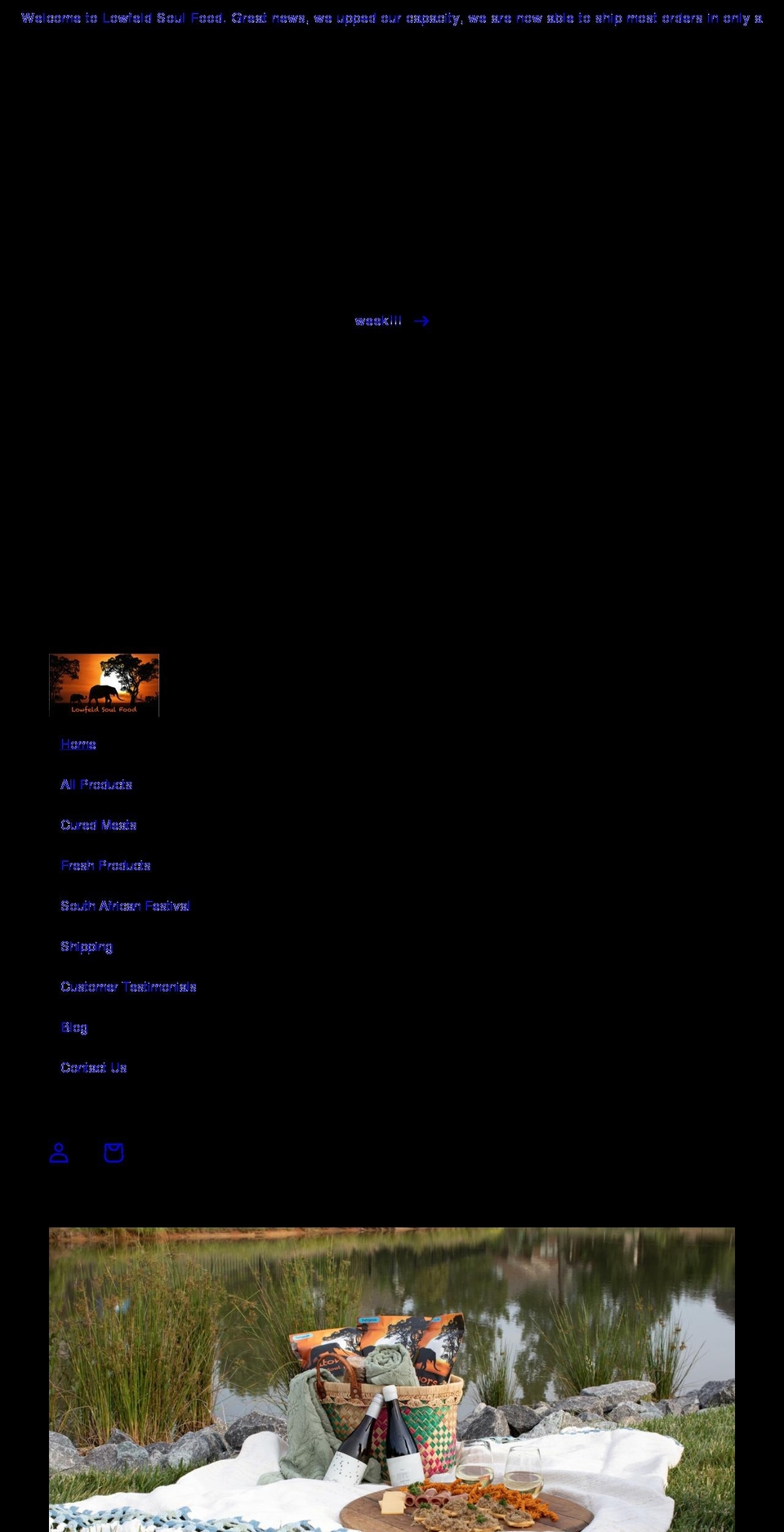 lowfeld-soul-food.com shopify website screenshot