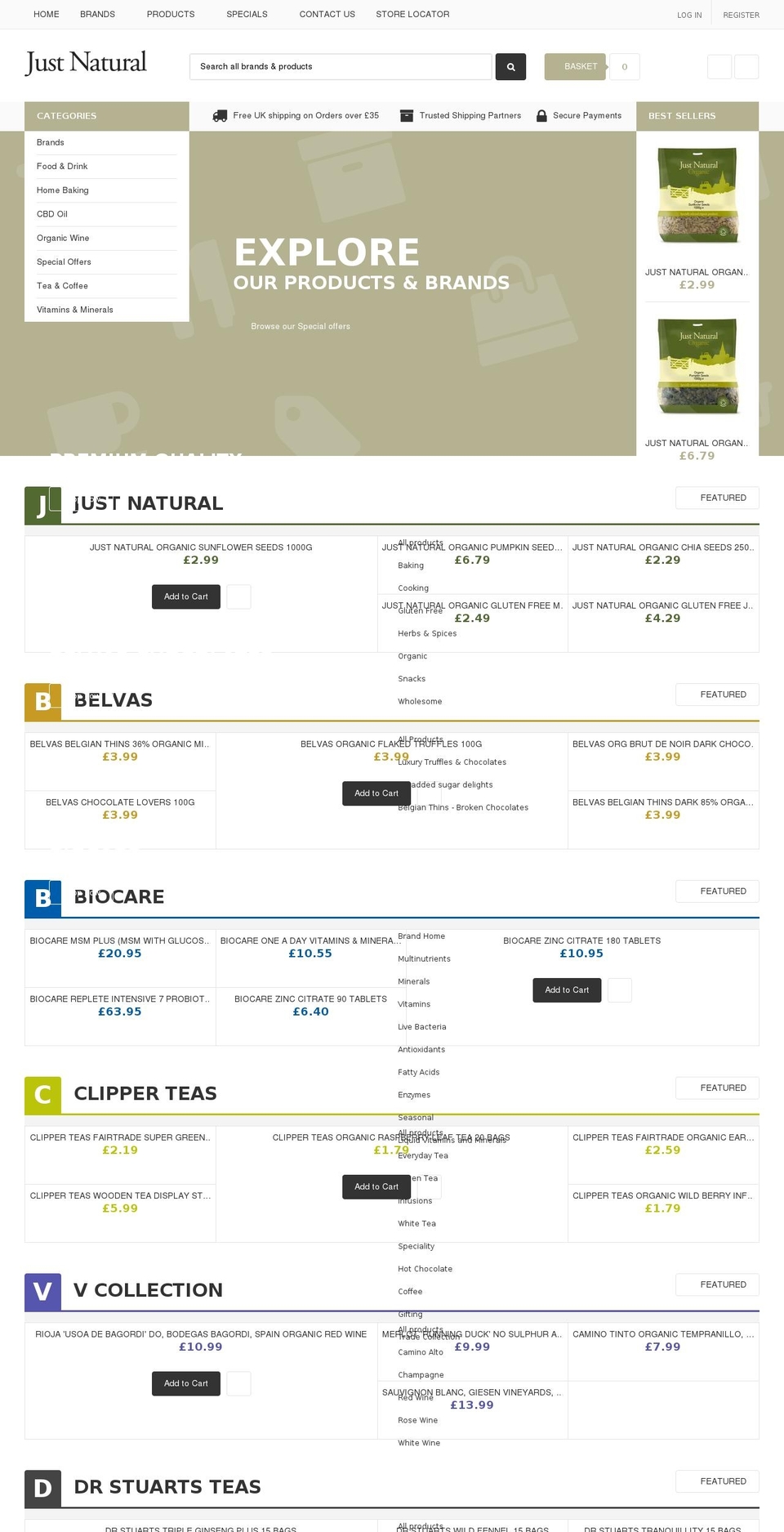 lowfodmapshop.com — Shopify storefront screenshot