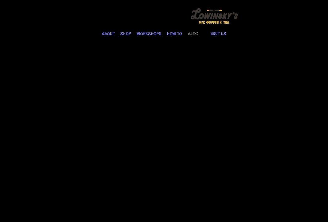 lowinskys.com shopify website screenshot