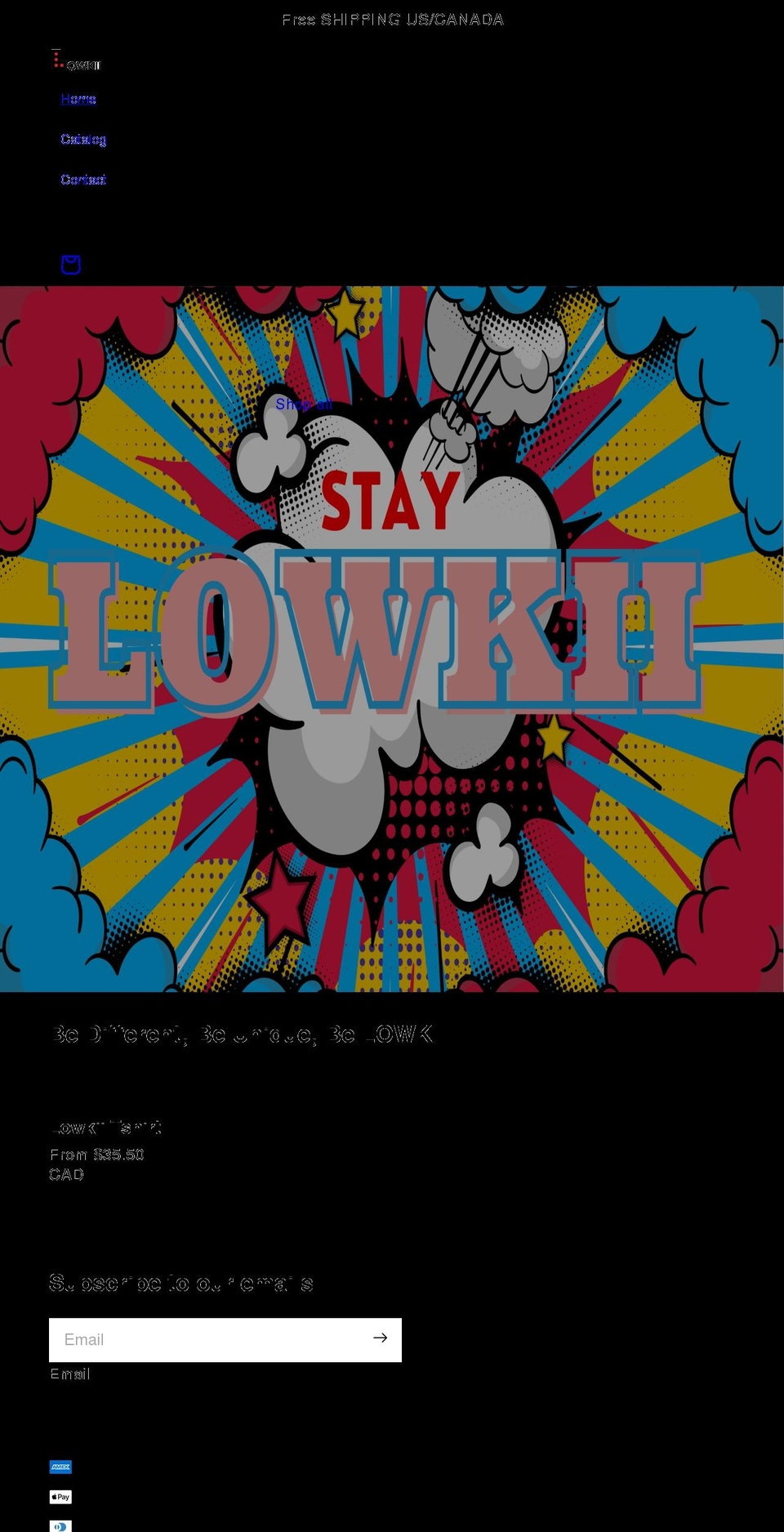 lowkii.com shopify website screenshot