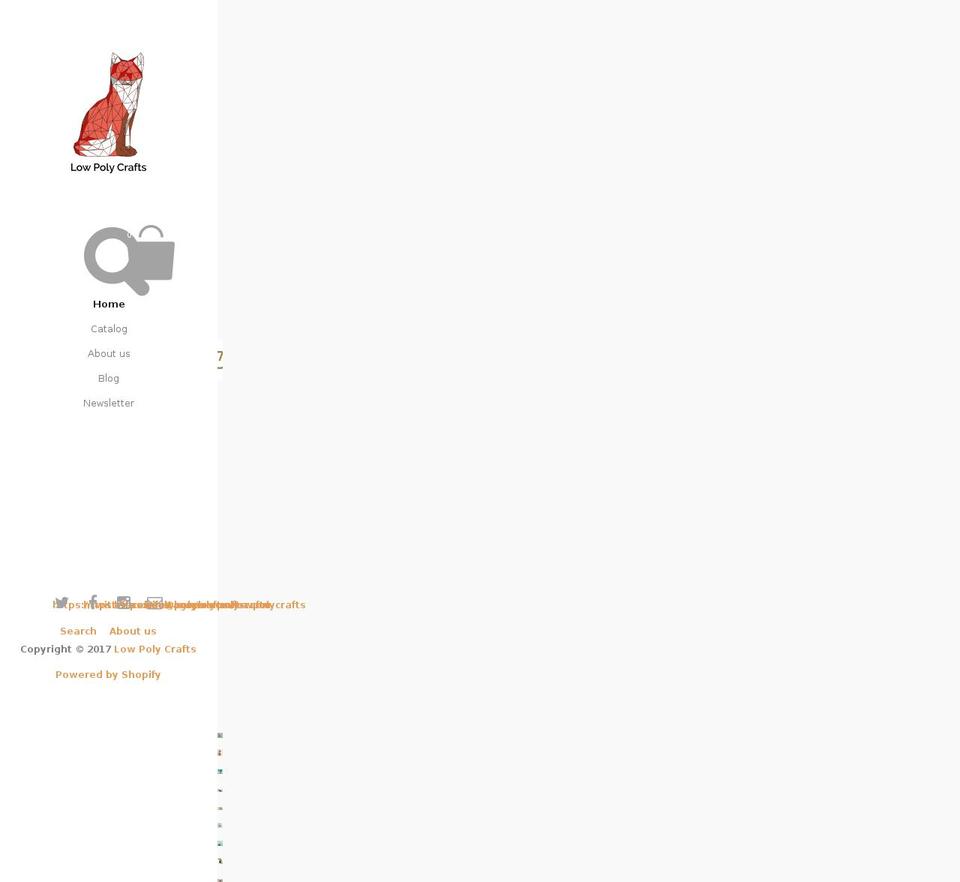 lowpolycrafts.com shopify website screenshot