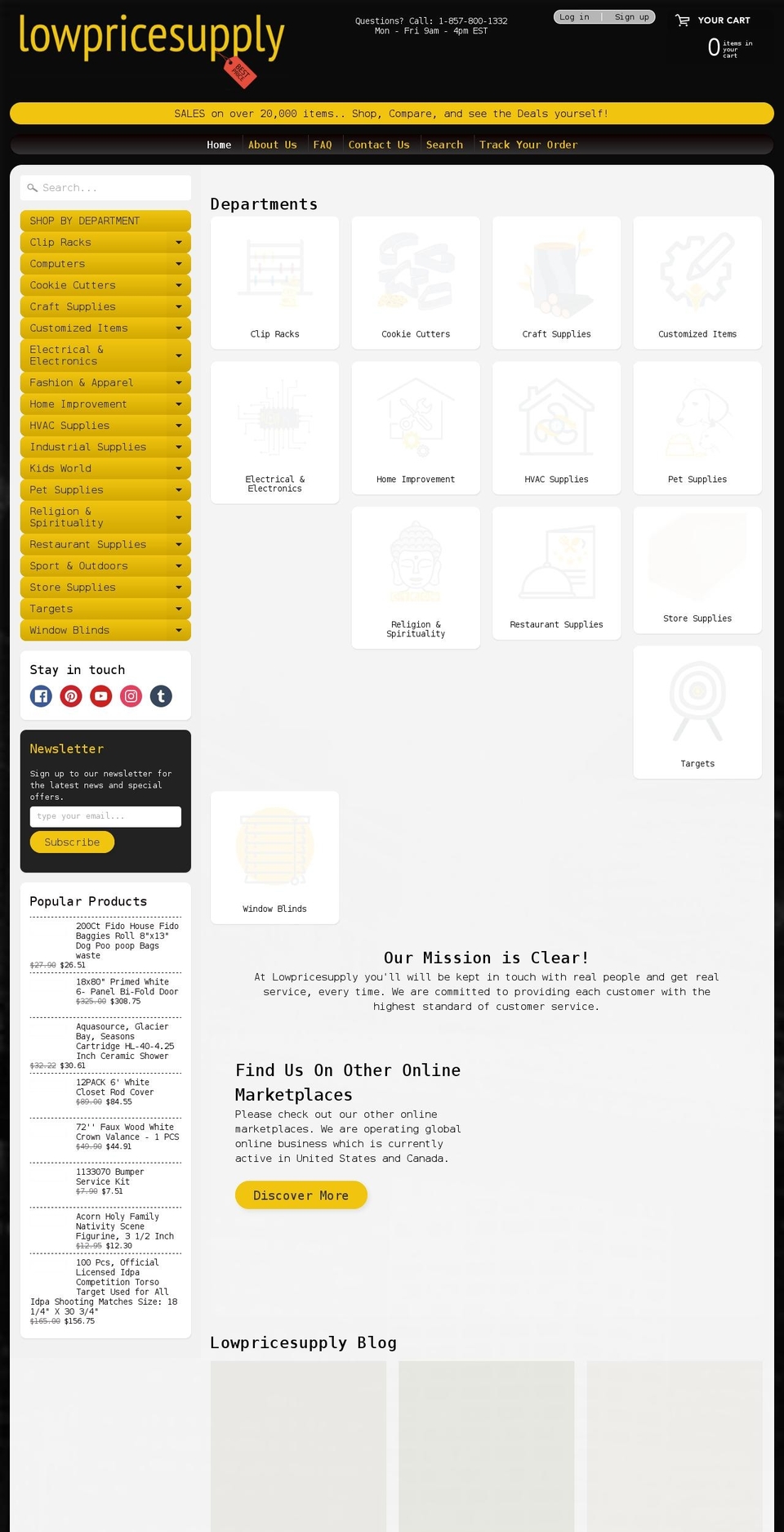lowpricesupply.com shopify website screenshot