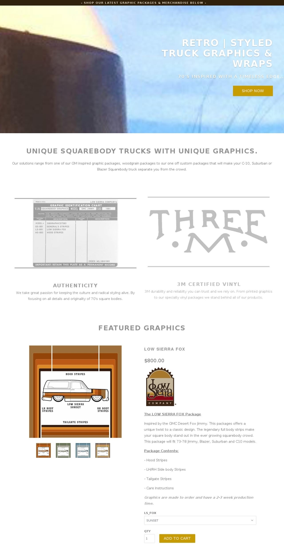 lowsierraco.com — Shopify storefront screenshot