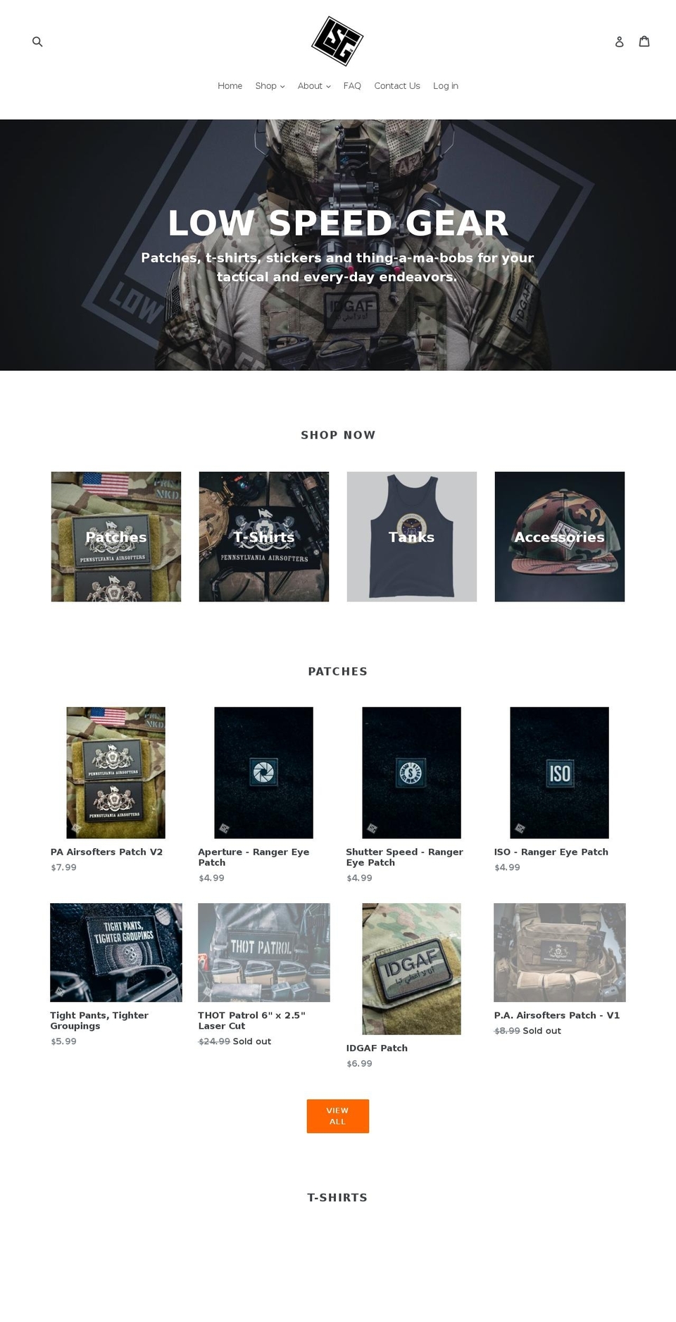 lowspeedgear.com — Shopify storefront screenshot