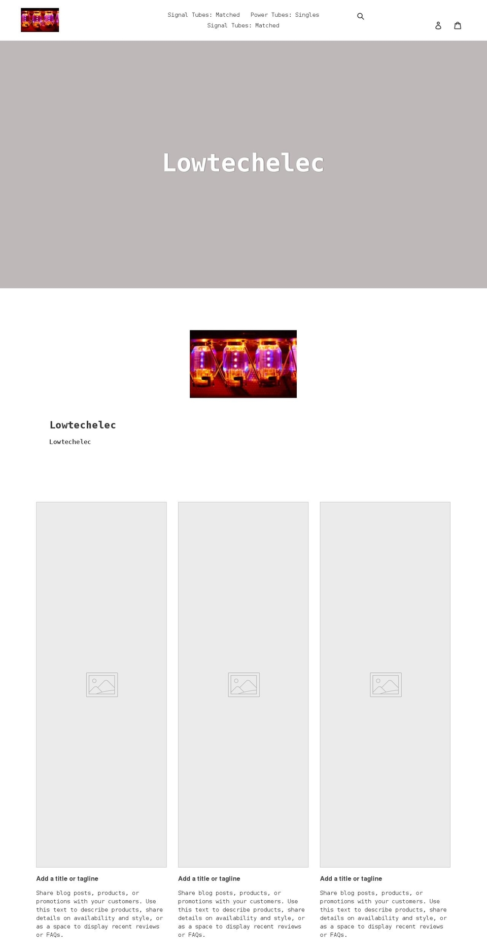 lowtechelec.com shopify website screenshot