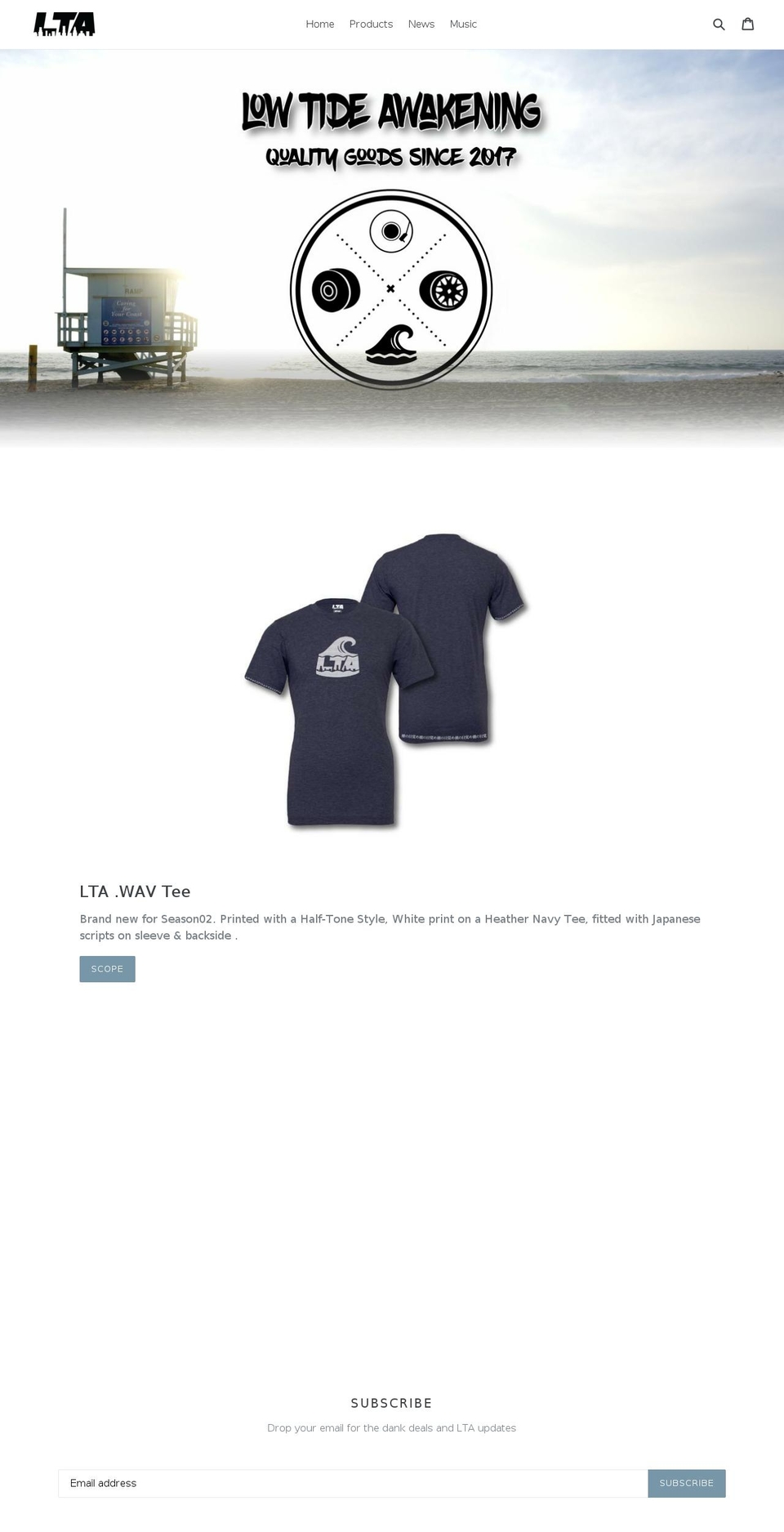 lowtideawakening.com — Shopify storefront screenshot
