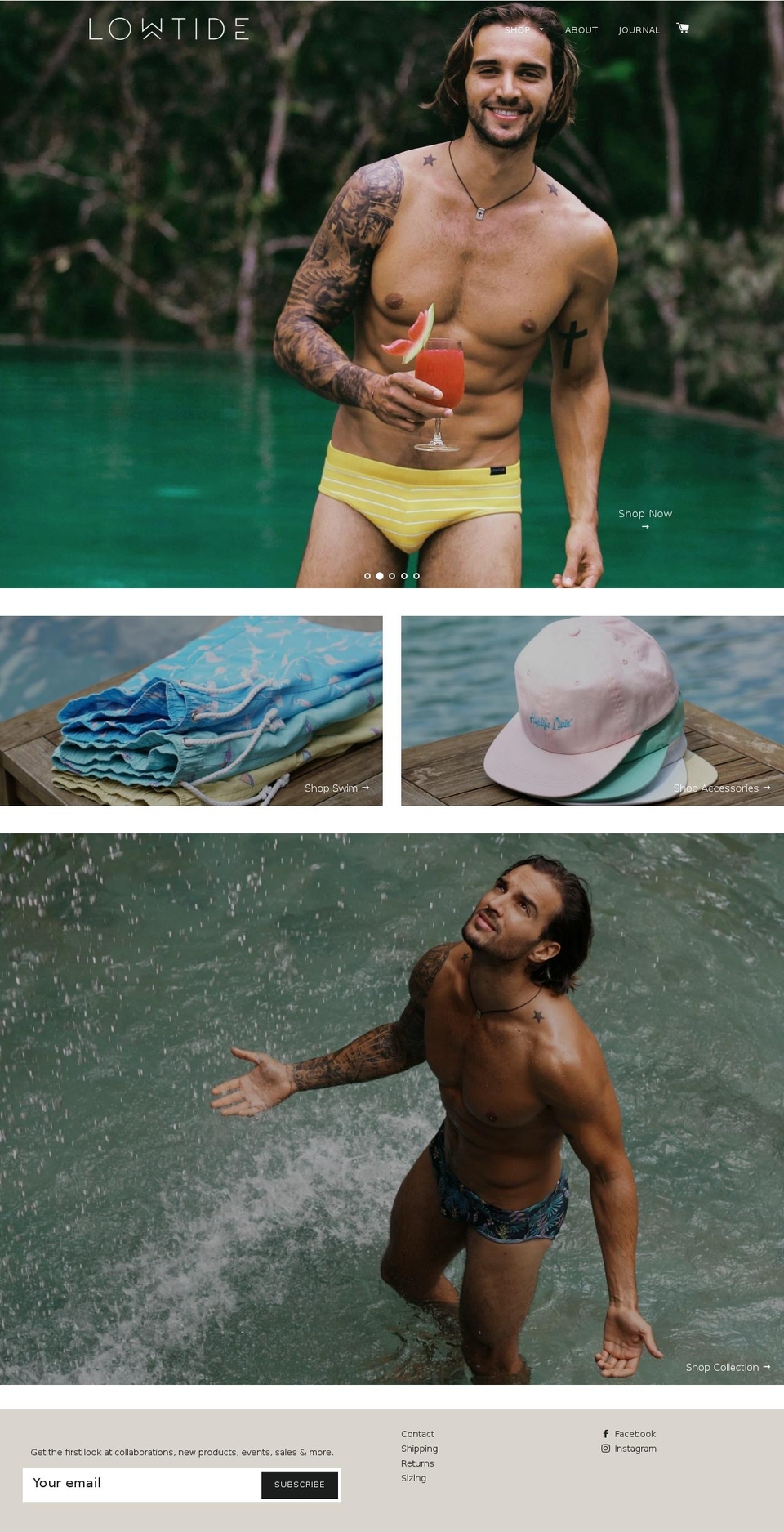 lowtideswimwear.com.au shopify website screenshot