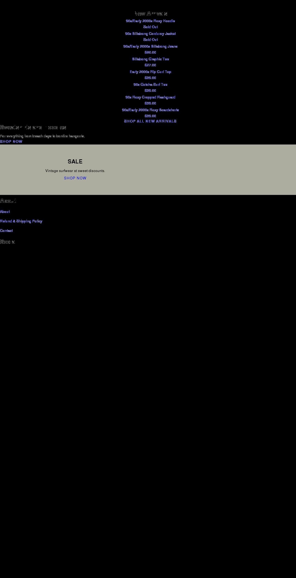 lowtidethrift.com shopify website screenshot
