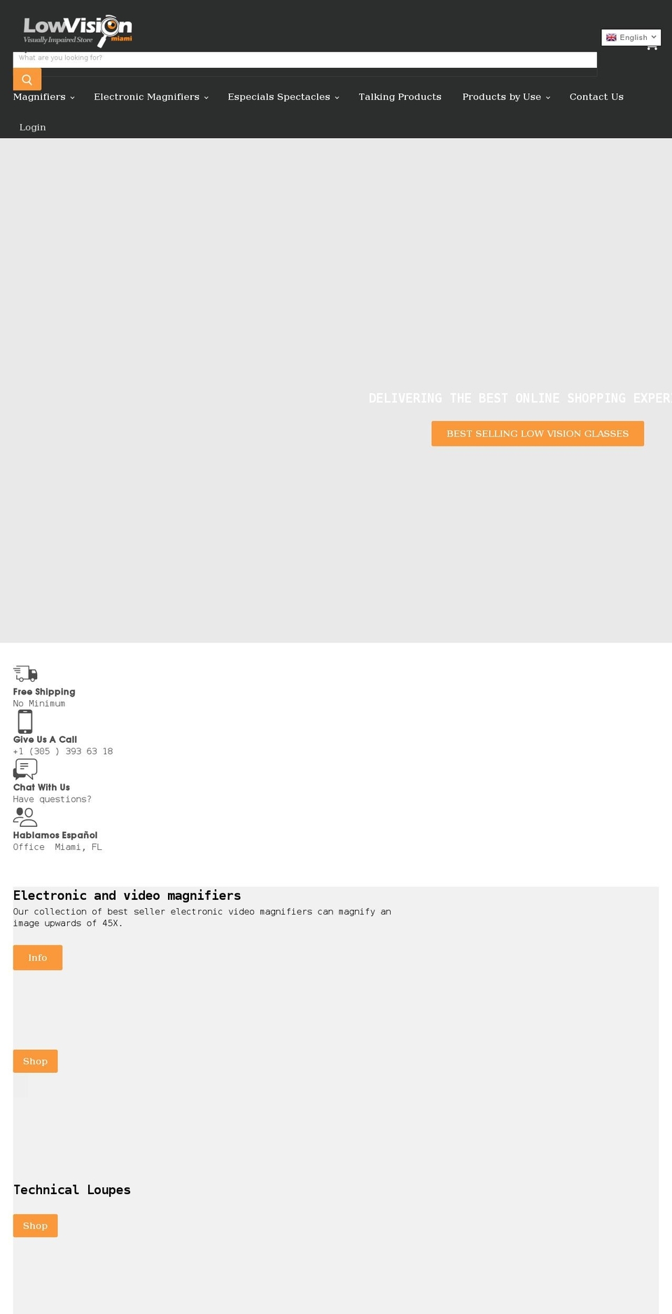lowvisionmiami.com shopify website screenshot