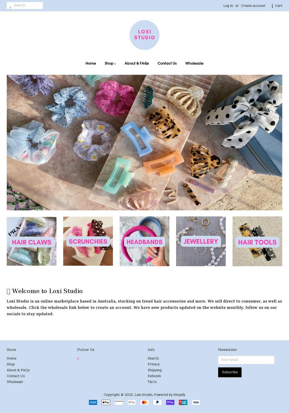 loxistudio.com.au shopify website screenshot