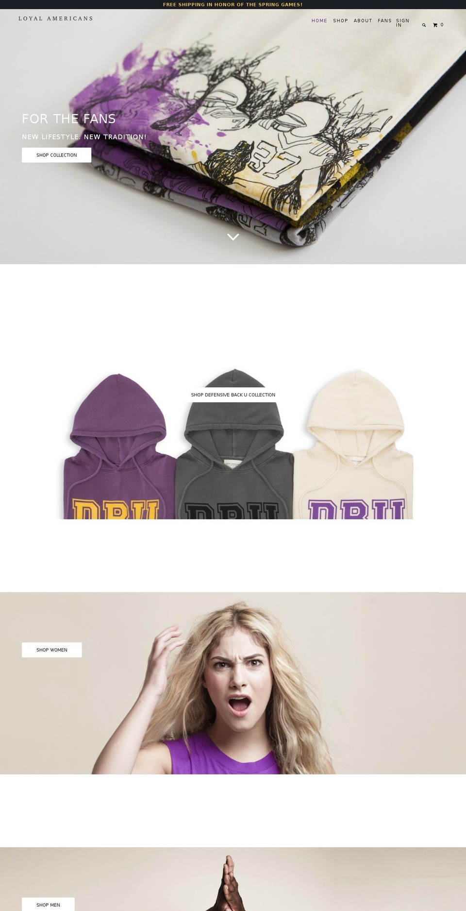 loyalamericans.com shopify website screenshot