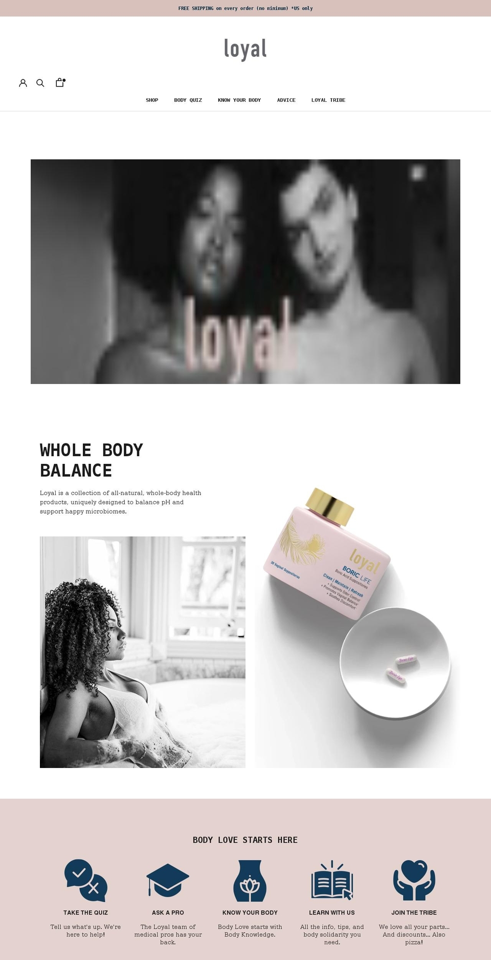 loyalbody.com shopify website screenshot