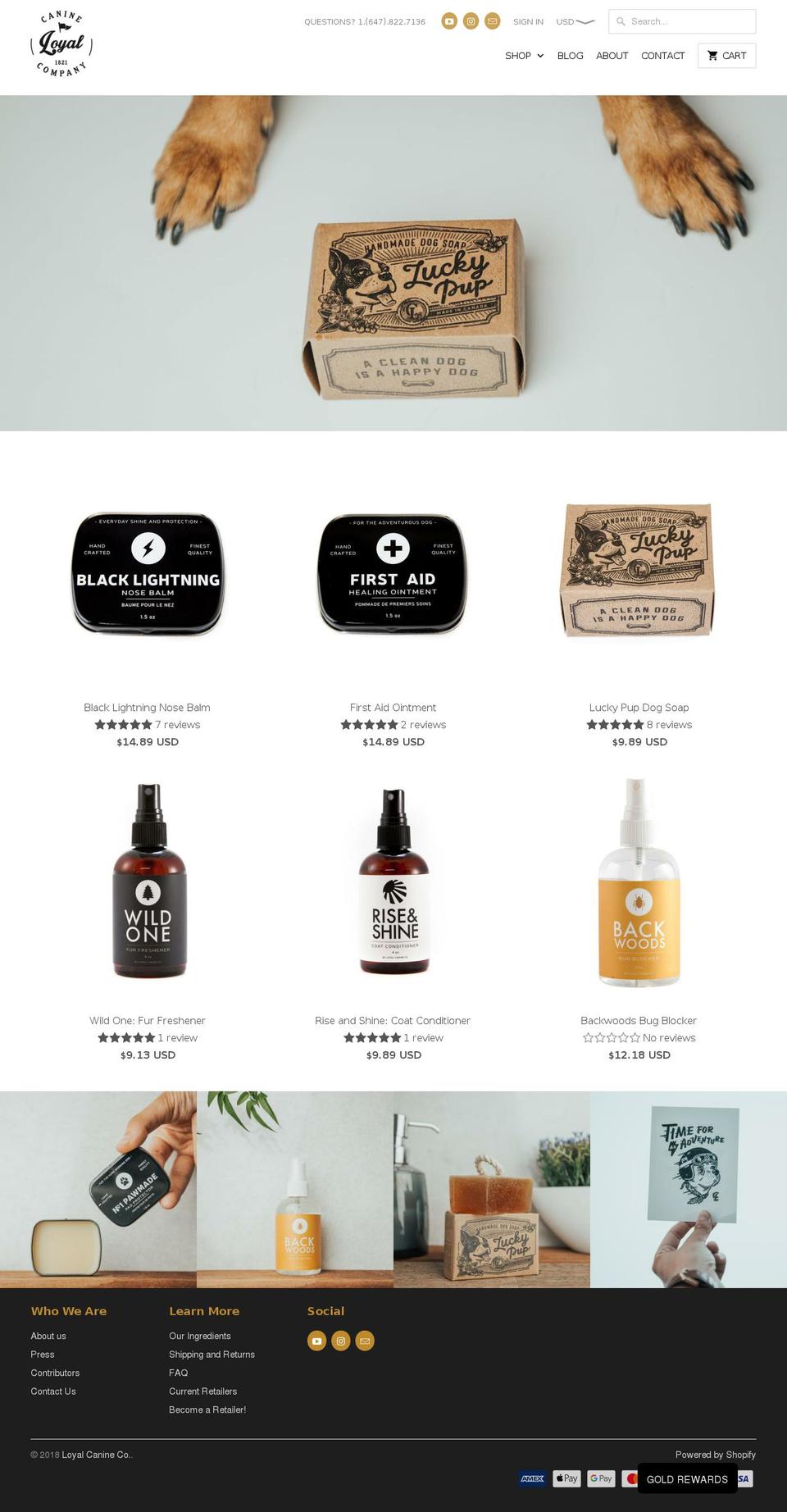 loyalcanine.com — Shopify storefront screenshot