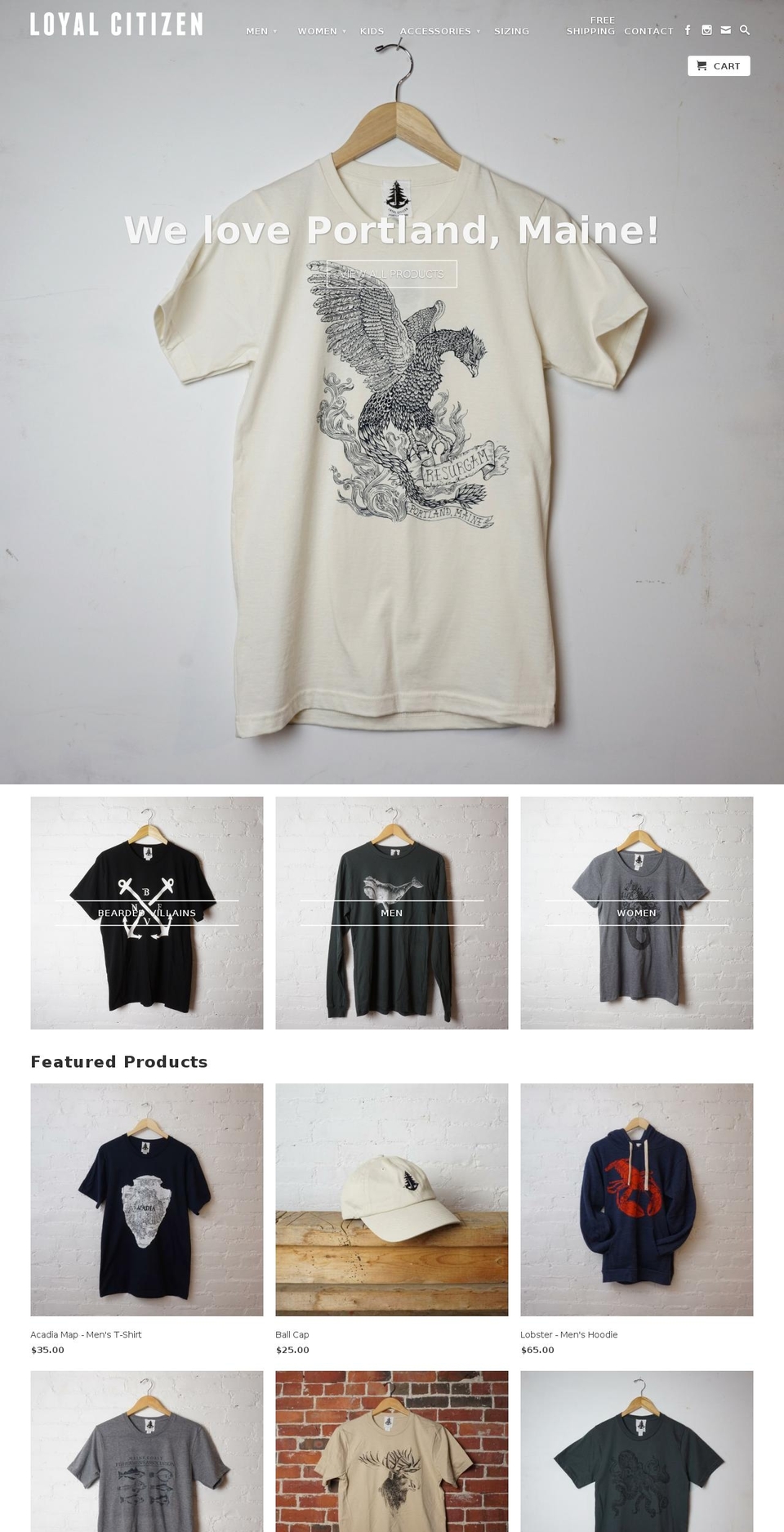 loyalcitizenclothing.com shopify website screenshot