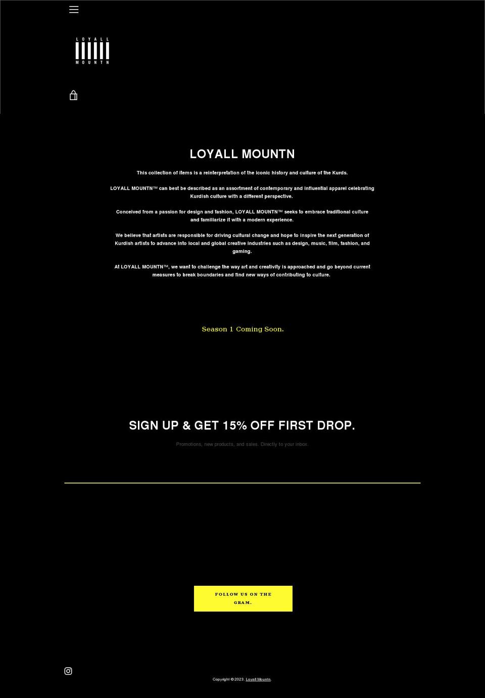 loyallmountn.com shopify website screenshot
