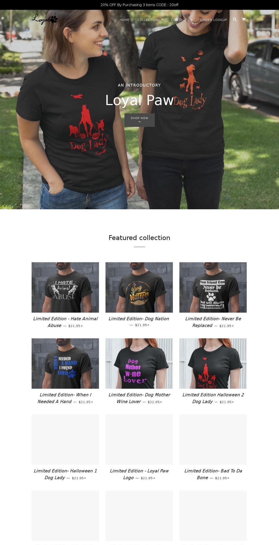 loyalpaw.com — Shopify storefront screenshot