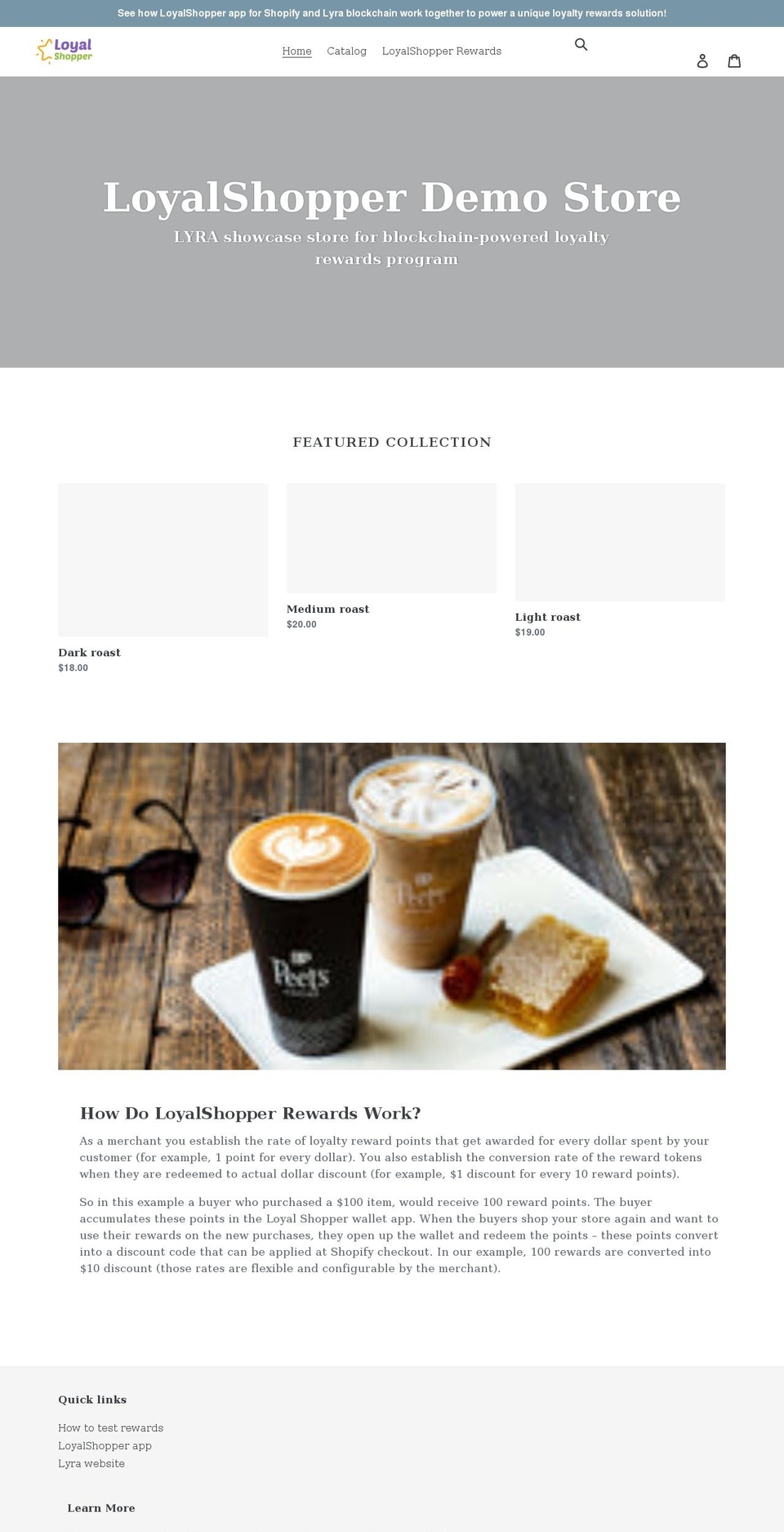 loyalshopper-dev-store-local.myshopify.com shopify website screenshot