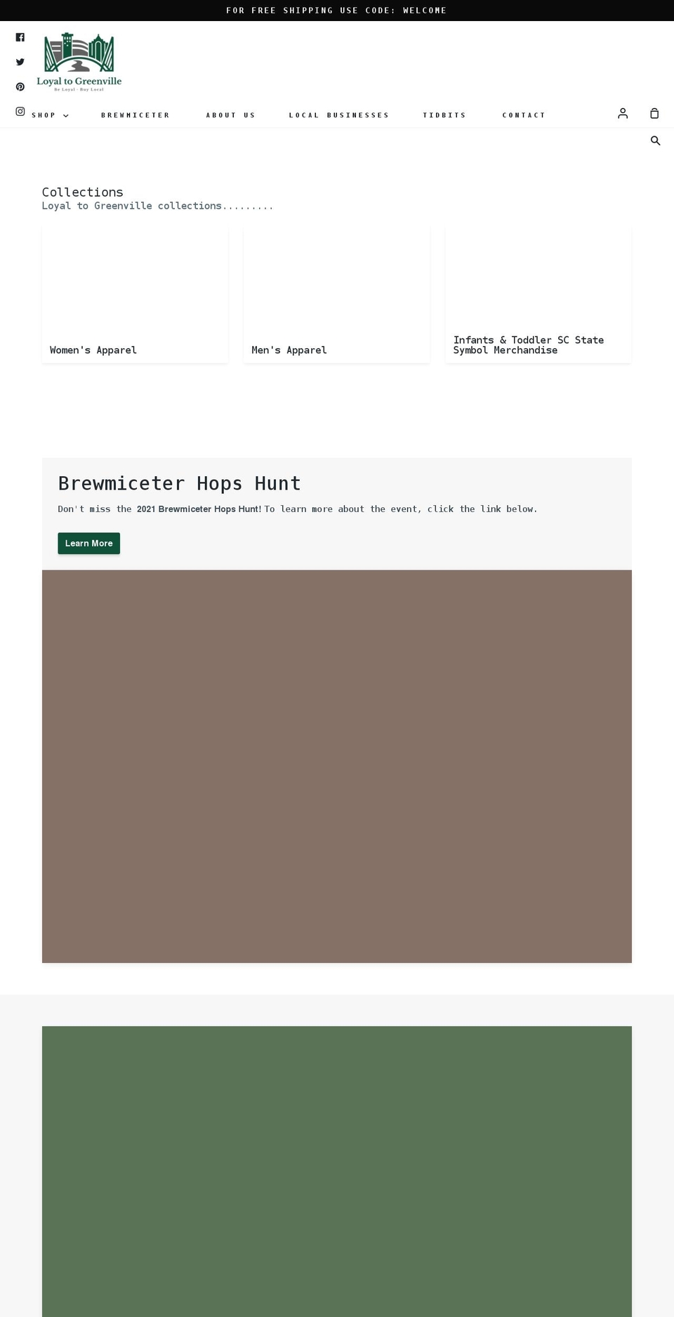 loyaltogreenville.com shopify website screenshot