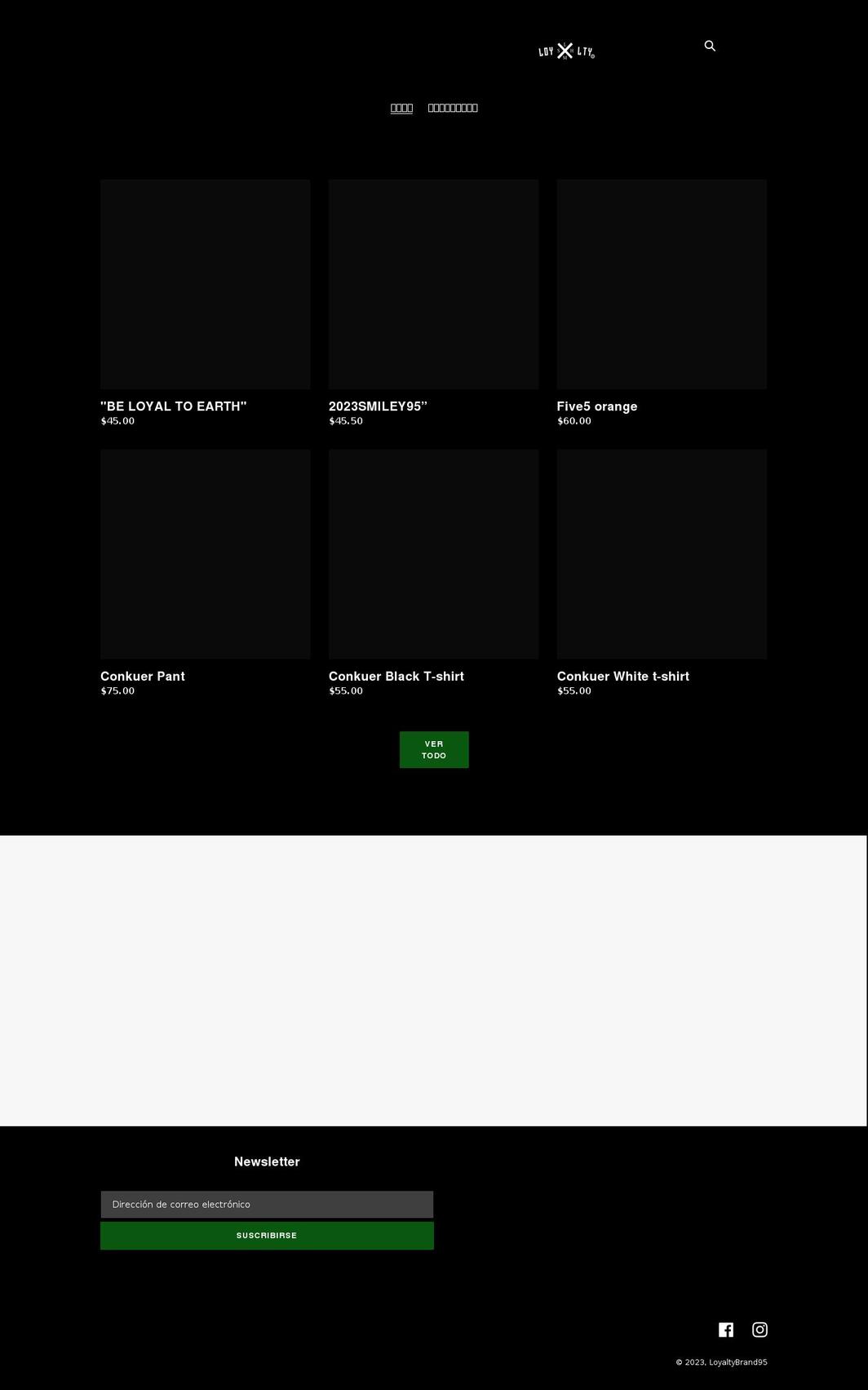 loyaltybrand95.com shopify website screenshot