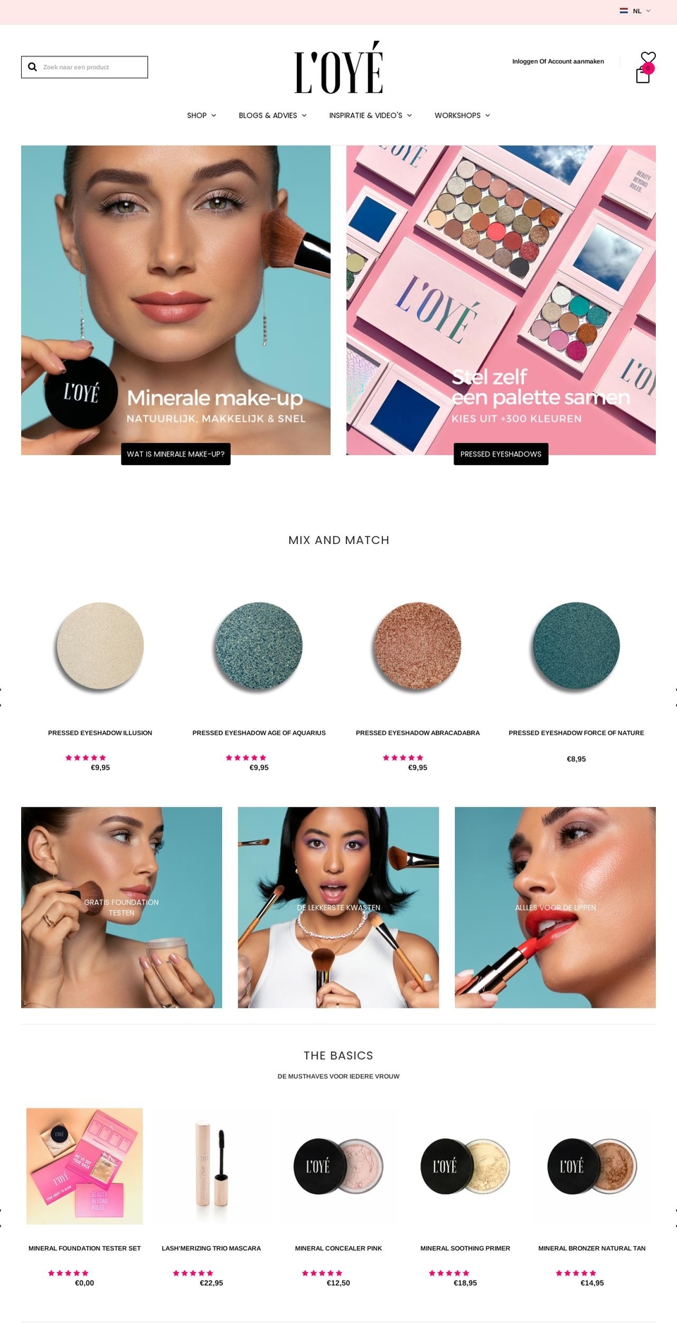 loyecosmetics.com shopify website screenshot