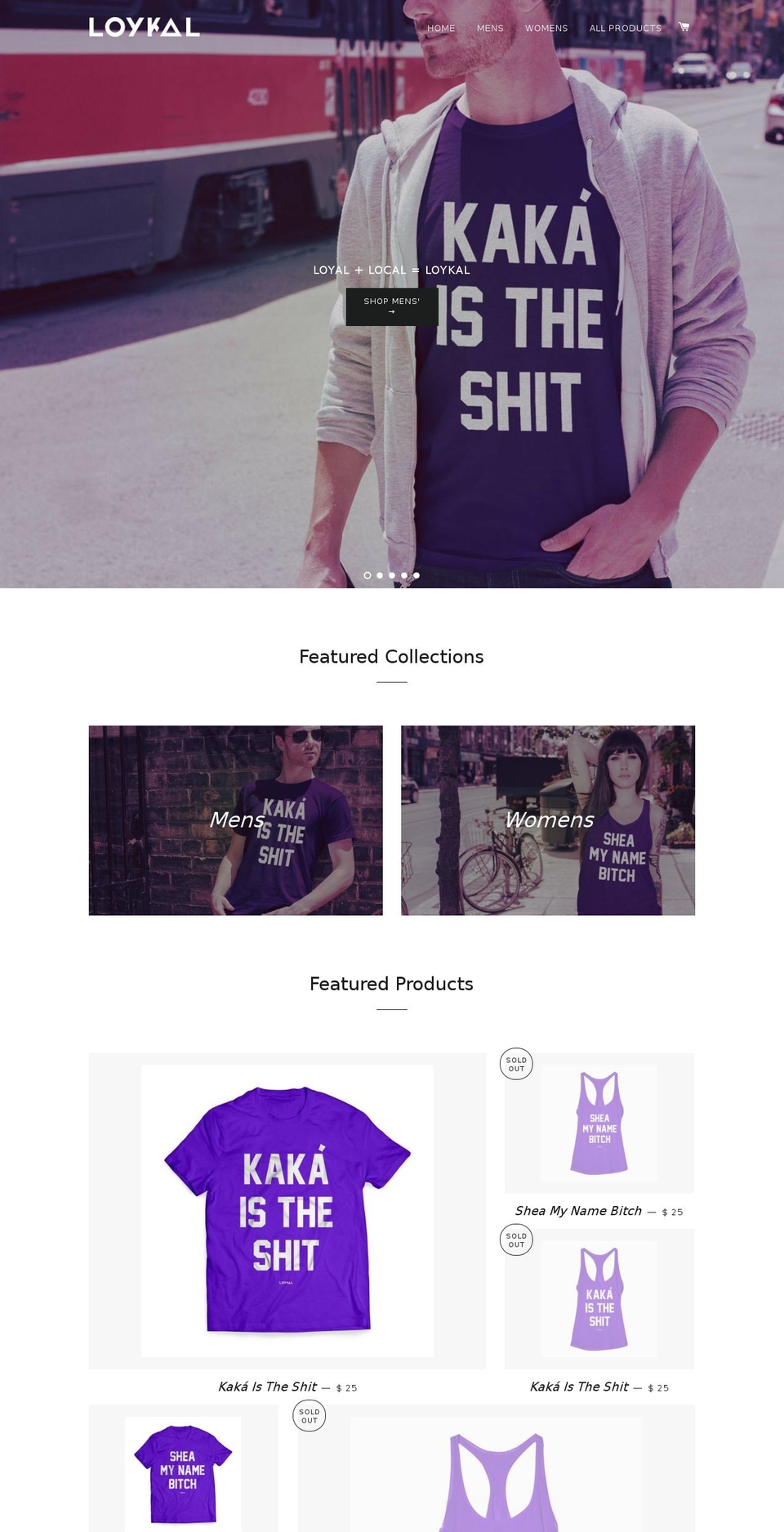 loykal.com shopify website screenshot