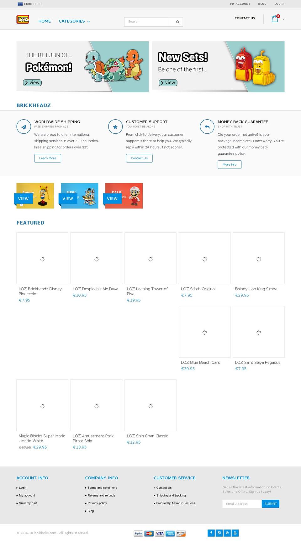 loz-blocks.com shopify website screenshot