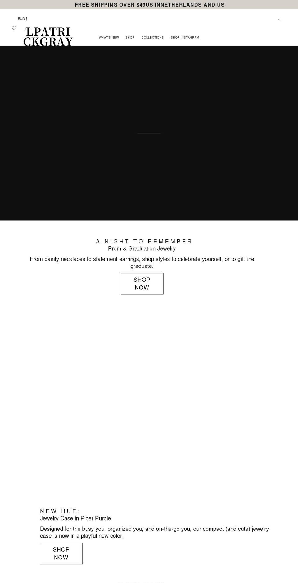 lpatrickgray.com shopify website screenshot