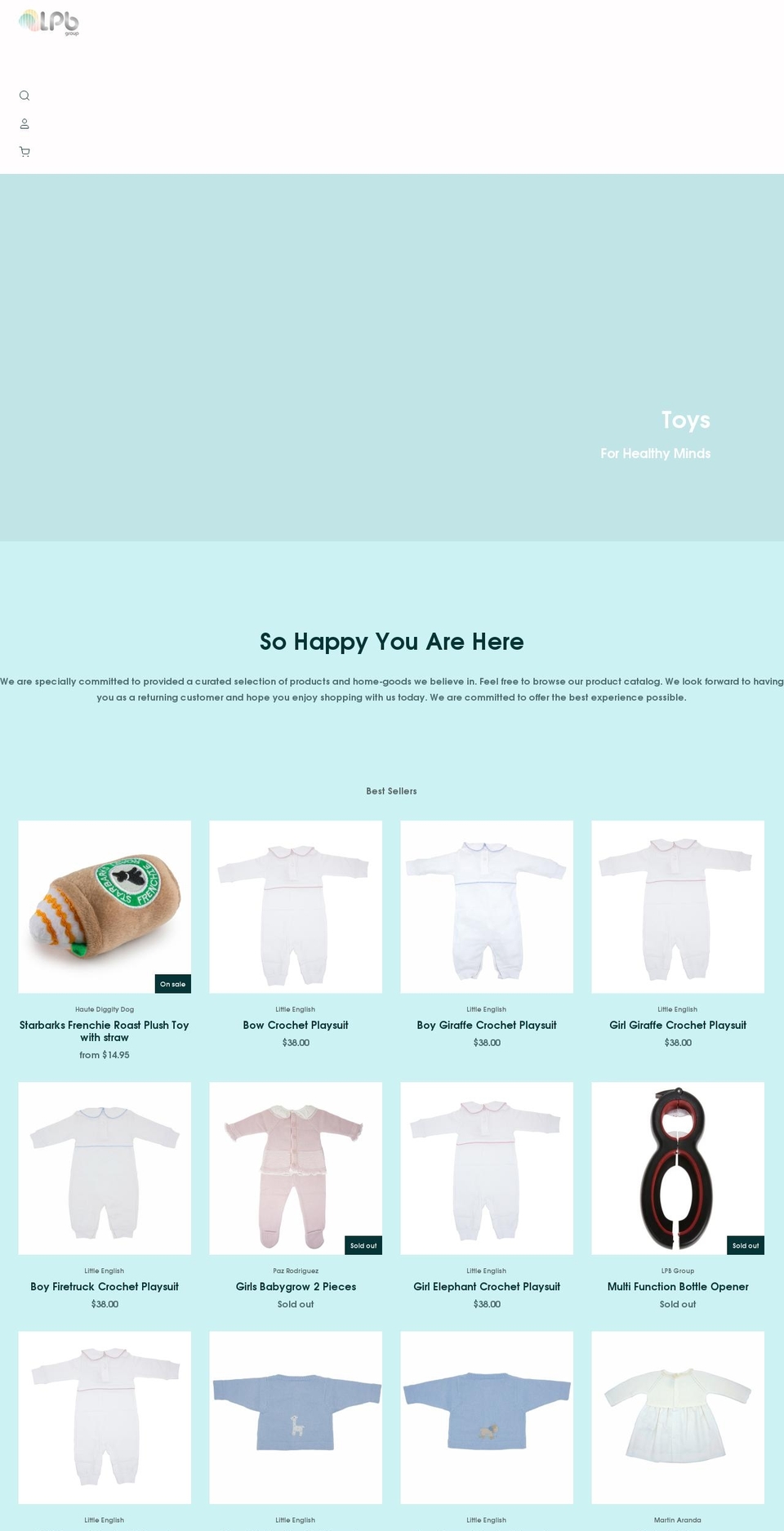 lpbgrouponline.com shopify website screenshot