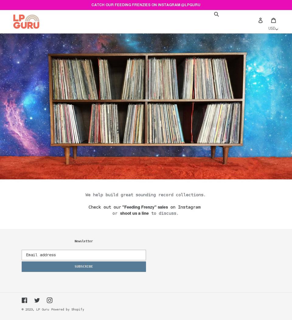 lpguru.com shopify website screenshot