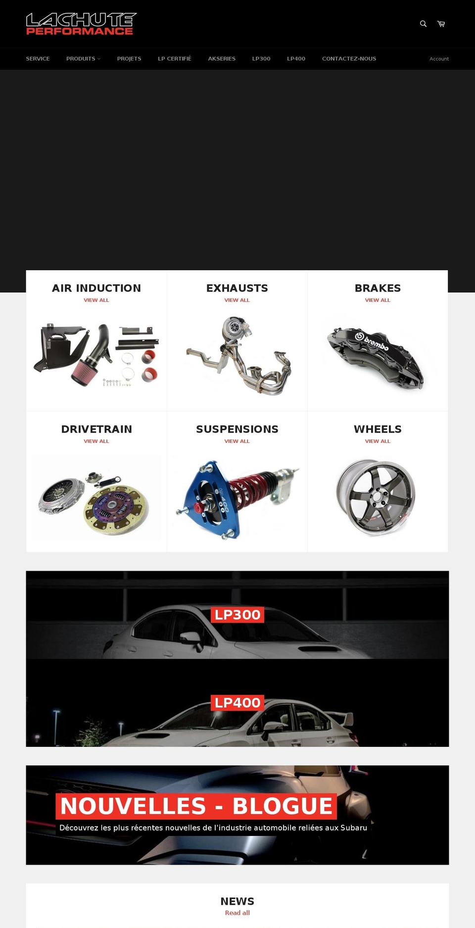lpmotorsport.com — Shopify storefront screenshot