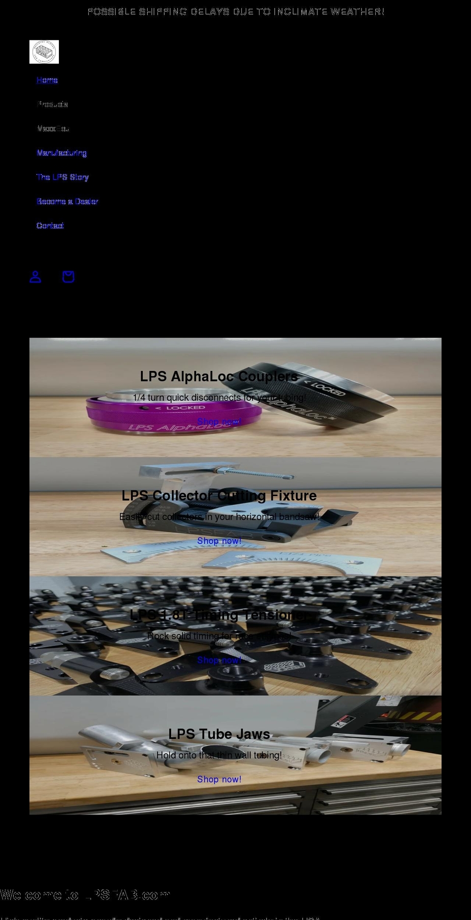 lpsfab.com shopify website screenshot