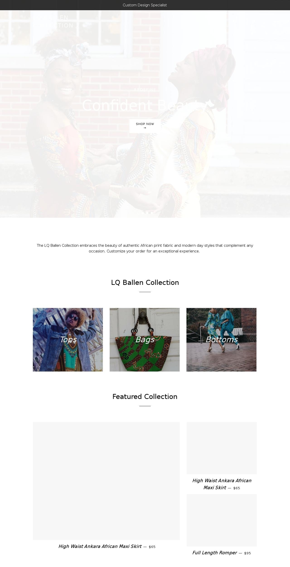 lqballencollection.com shopify website screenshot