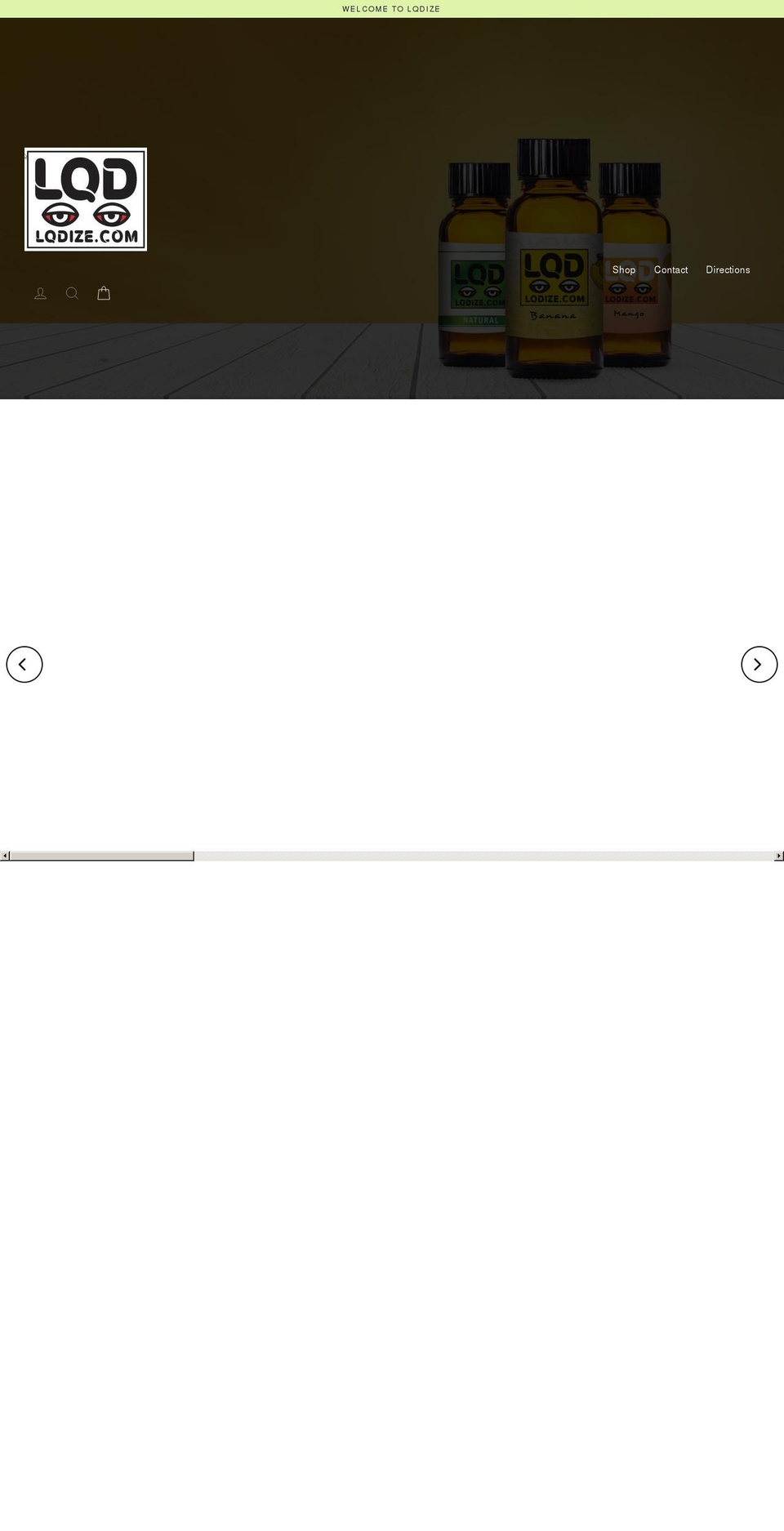 lqdize.com shopify website screenshot