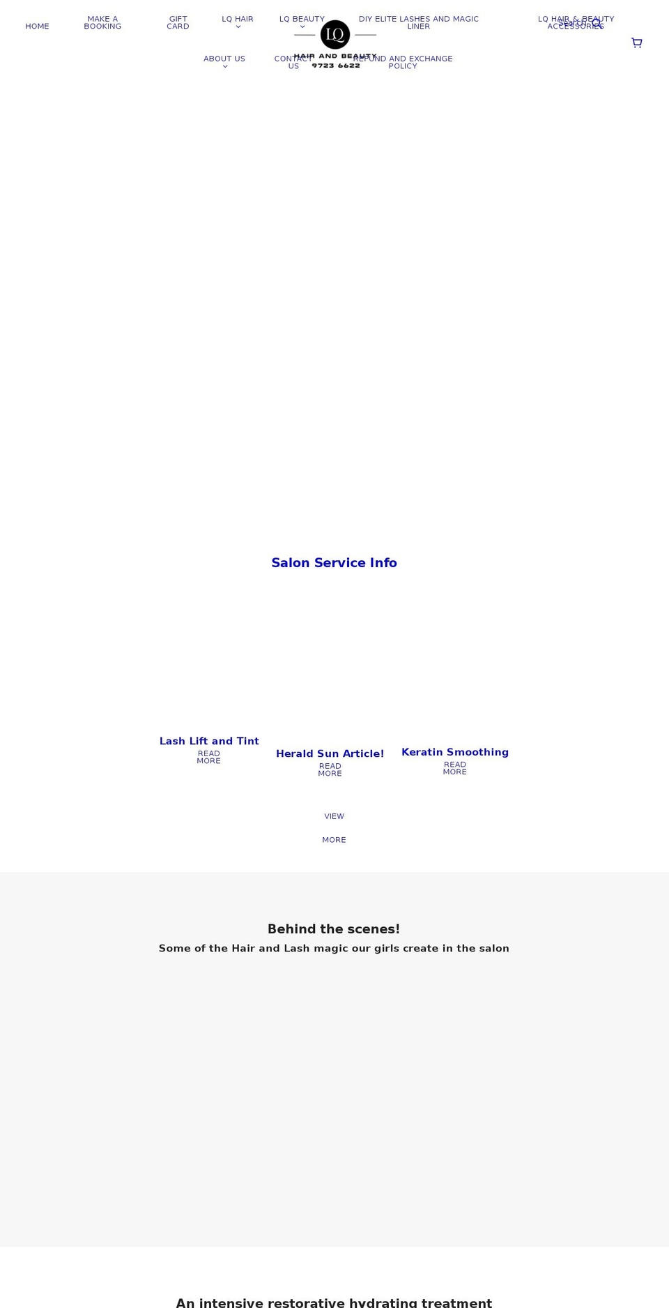 lqhairandbeauty.com.au shopify website screenshot