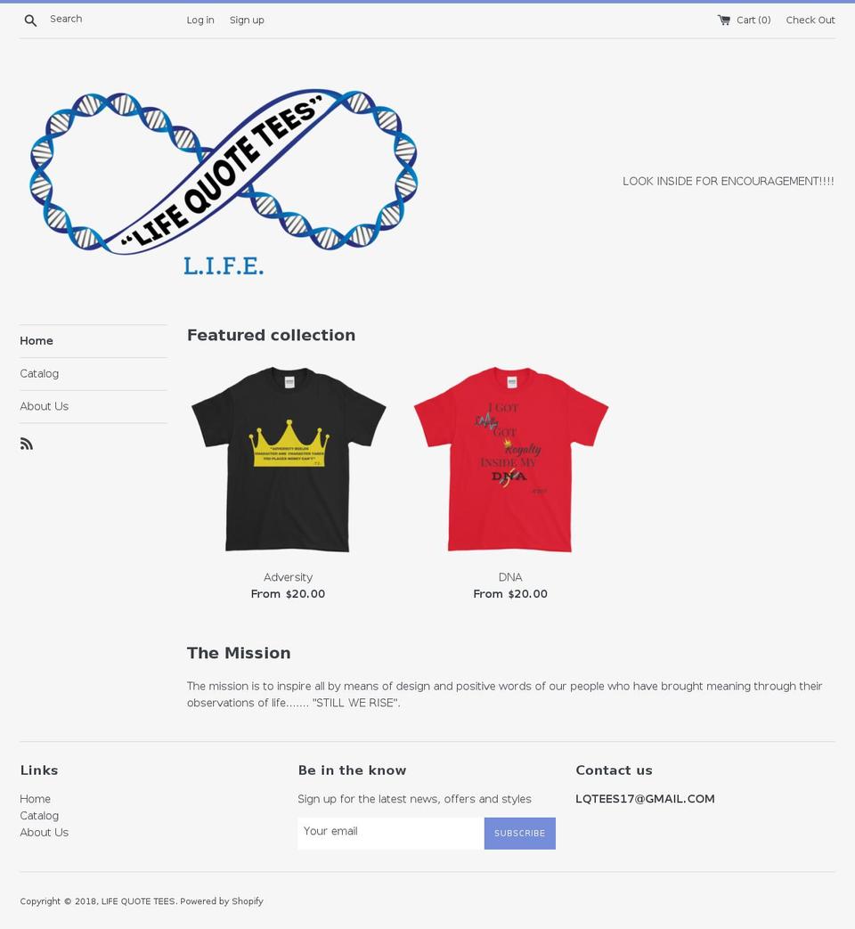 lqtees.com — Shopify storefront screenshot
