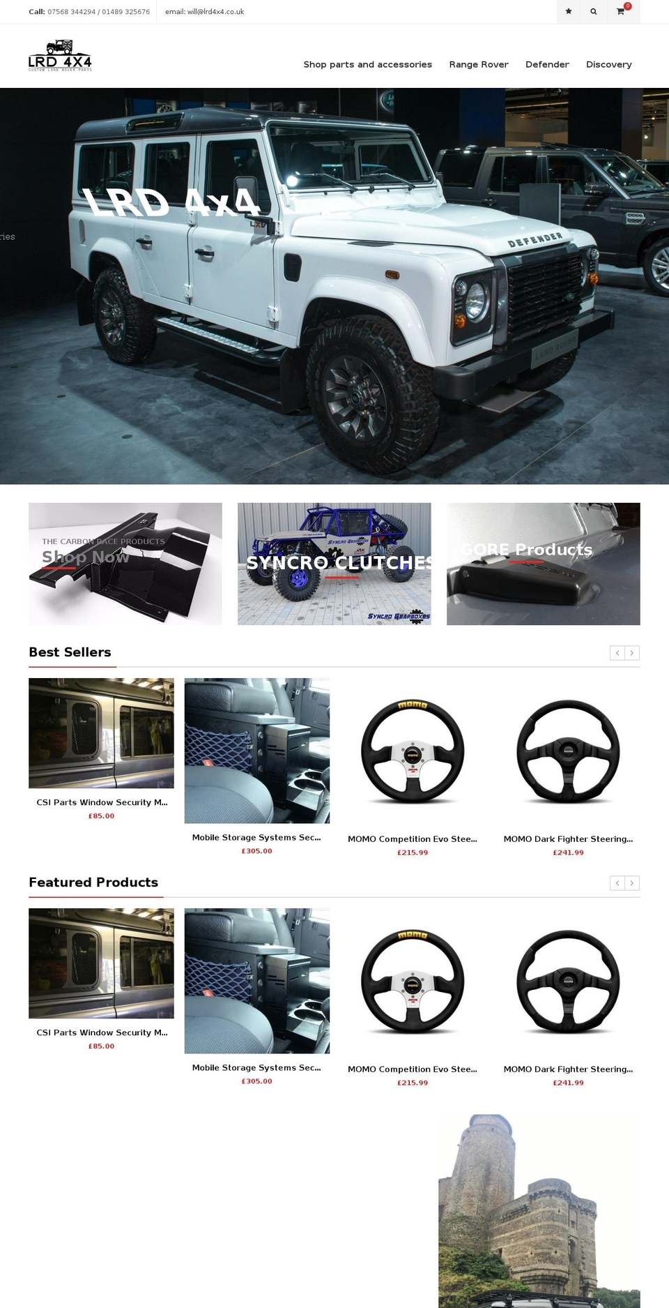 lrd4x4.co.uk shopify website screenshot